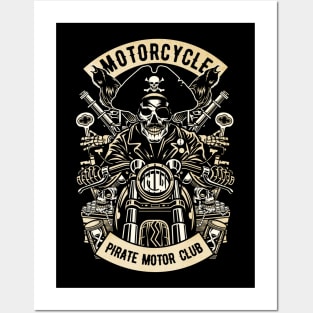 Motorcycle Pirate Club Posters and Art